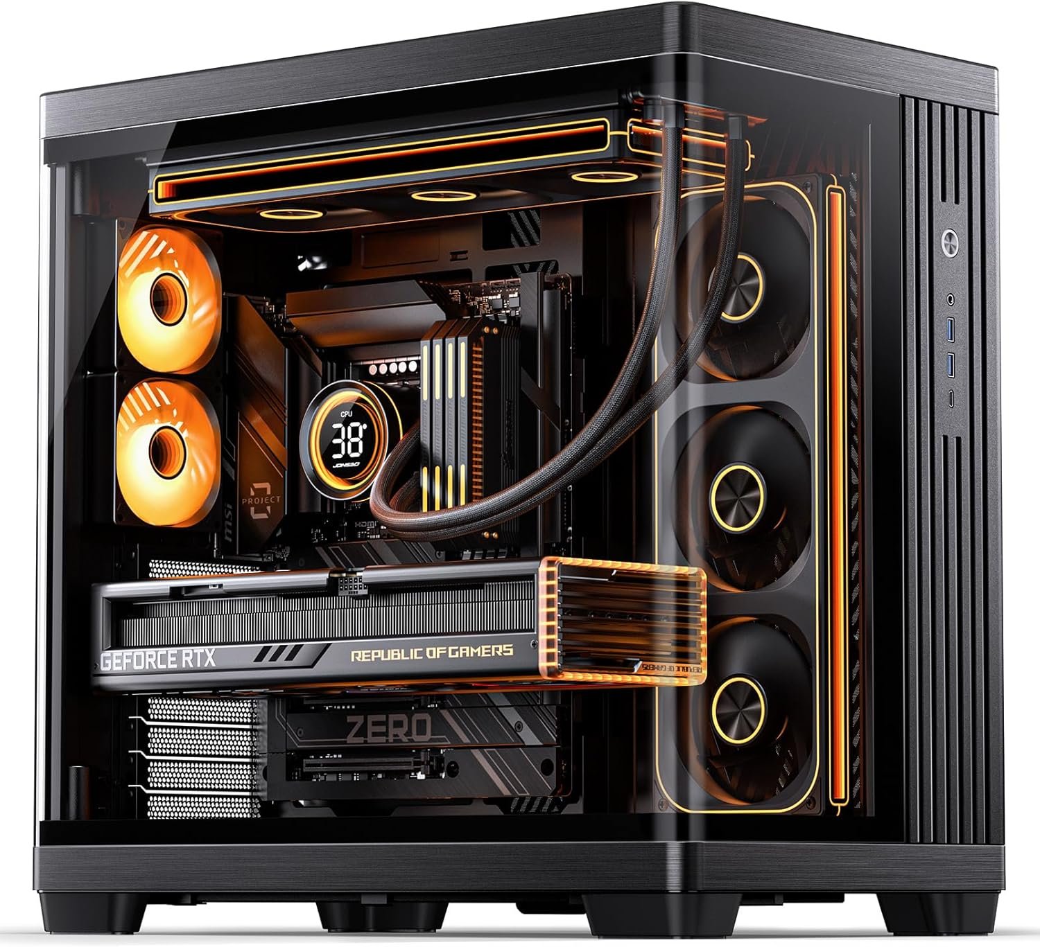 JONSBO TK-4 Black ATX PC Case,Separated Cabinet Mid Tower Computer Case ...